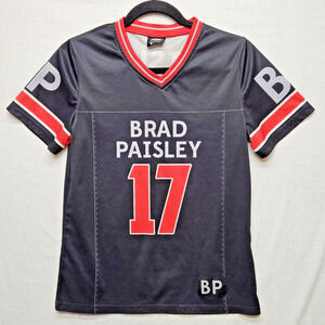 Brad Paisley Shirt Mens Medium Black Red 17 Jersey Country Concert Tour BP